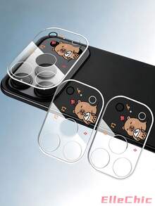 1‑Pack Cute Capybara Pattern Tempered Glass Lens Protector, Compatible With 17 Pro/17 Pro Max, 18 Pro/18 Pro Max Full‑Series Models. Full‑Coverage Rear Camera Protection, Scratch‑Resistant And Wear‑Resistant, Easy To Install. - Clear - View 6