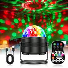 Lampu Pesta Disko RGB, Lampu Panggung Proyeksi Bertenaga USB dengan Kontrol Jarak Jauh, 15 Efek Pencahayaan, Fungsi Timer dan Kecepatan Rotasi yang Dapat Diatur, Cocok untuk Pesta di Rumah, Ulang Tahun, Natal, Dekorasi Halloween, Lampu Dansa DJ - lampu bola ajaib - View 8