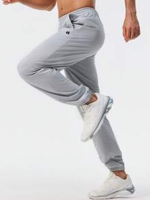 HOTSUIT Celana Olahraga Pria Warna Polos Musim Semi, Celana Sweat dengan Tali Serut, Dirancang untuk Lari, Latihan, Olahraga di Gym, Hadiah Valentine - Light Grey - View 7