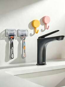 Waterproof Razor Holder No-Drill Razor Storage Racks Multifunctional Wall Mounted Shaver Holder For Bathroom Storage Can Store Toothbrushes Chargers Fall Decor For Home Back To School Bathroom Decor Home Bedroom Travel Essential Accessories - Multicolor - View 5