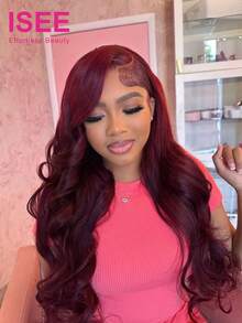 Body Wave Crochet Human Hair 16-24 Inch Burgundy Color For Boho Braids Invisible Miracle Knots Style - S99J - View 3