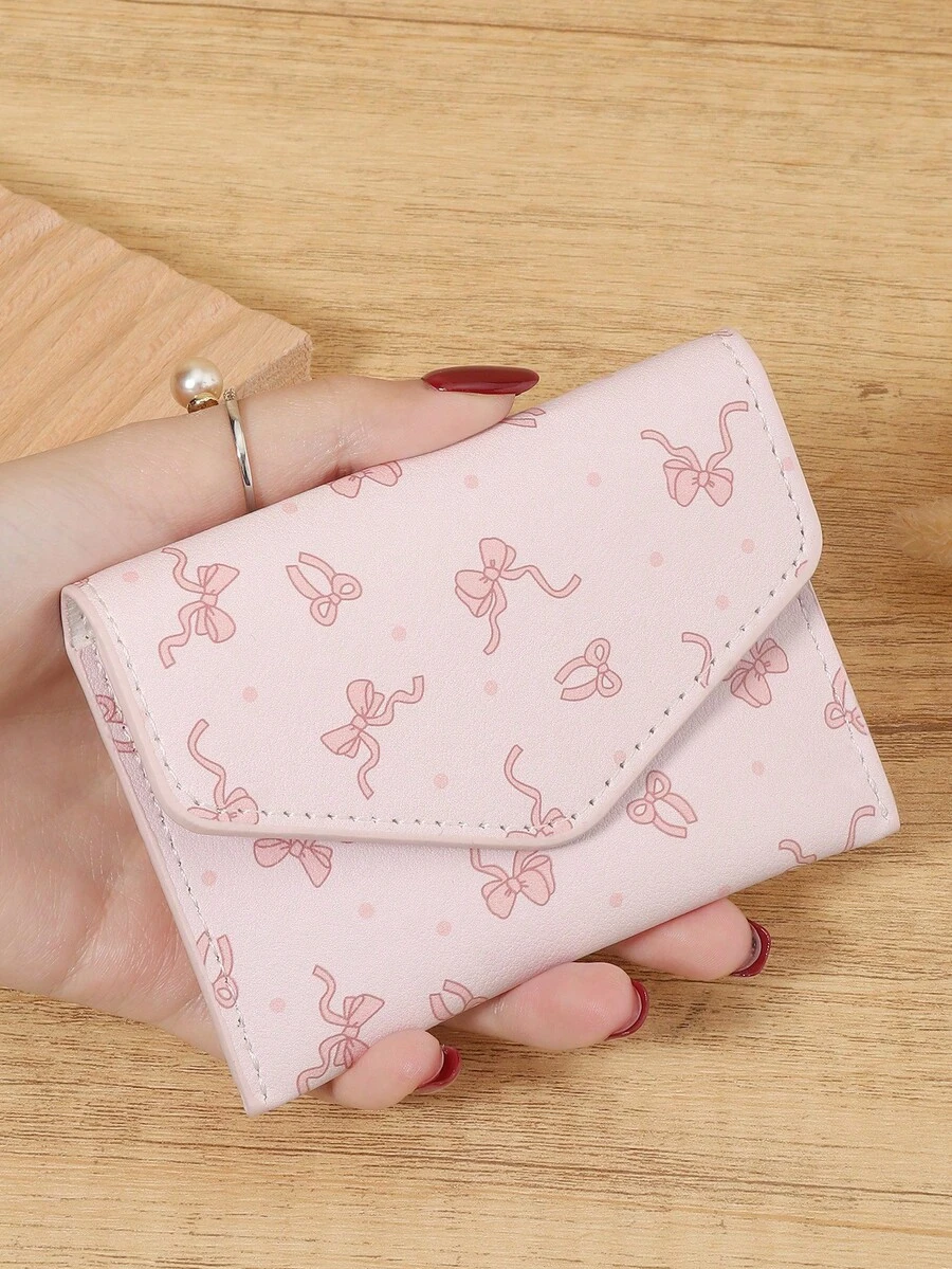Women's Fashionable Printed Envelope Style Card Bag,Lightweight And Portable Credit Card Bag, Suitable For Outdoor And Travel - Pink - View 1