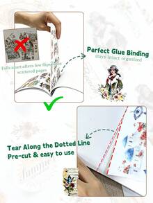 DanSoul 20Sheets Large Size Seasonal Theme Sticker Book For Adult, Pre-Cut Waterproof Three Materials Matte PET Washi Journaling Supplies, Spring Summer Autumn Winter Stickers Aesthetic For Scrapbook DIY Arts And Crafts Planner Back To School - Journaling Stickers - View 4