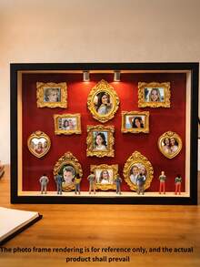 20pcs/10pcs/15pcs/12pcs/7pcs/4pcs Vintage Mini Baroque Style Resin Photo Frame DIY Decor Doll House Statue Photo Frame, Personalized Birthday Gift, Party Favor - Multiple Styles - View 10