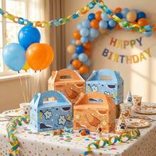 Blue Paw Goodie Boxs Birthday Party Supplies Blue Party Favor Candy Boxs Birthday Decorations Gift Boxes - Style 1 - View 5