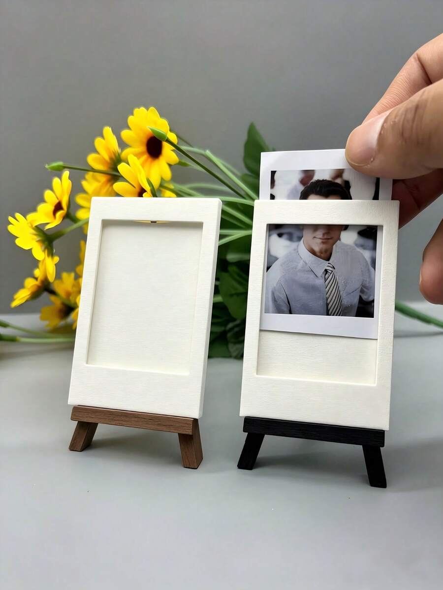 White Mini Instant Photo Frame, Easel-Style Photo Display Stand, Reusable Desktop Photo Decor, Multi-Scenario Universal Desktop Decoration, Ideal Gift For Friends, Family And Classmates, Perfect Gift For Birthdays, Anniversaries And Holidays