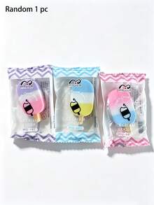 3/1pc Ice Cream Shaped Erasers, Colorful Cute Ice Cream Erasers, Fun Stationery Creative Gift, Suitable For Back To School Season, School Opening Season, Birthday Gift Small Presents - Multicolor - View 7
