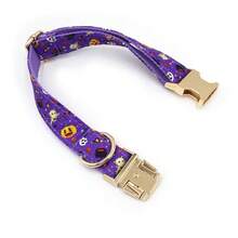 New Cute Adjustable Halloween Pet Dog Collar, Zinc Alloy Buckle, Easy To Fasten And Quick Release, Suitable For Halloween Party (Due To Fabric And Handmade Production, Color May Vary Slightly, Randomly Sent) - Multicolor - View 6