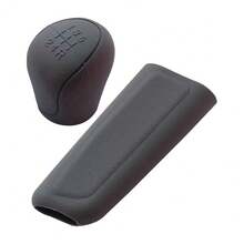 Silicone Gear Shift Lever Cover, Anti-Slip Manual 6-Speed Gear Shift Knob Grip Sleeve, Car Interior Protection Accessory - A - View 13