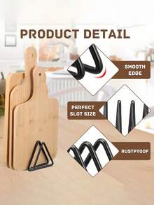 Desktop Cutting Board Storage Rack Metal Cutting Board Holder Kitchen Vertical Cutting Board Rack Suitable For Cutting Board Ventilation And Drainage Kitchen Storage Kitchen Utensil Storage Rack Room Decor Kitchen Essentials Christmas Home Decor - Multicolor - View 8
