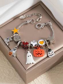 European And American Cross-Border New Fashion Personalized Style Halloween Theme Ghost Pumpkin Multi-Element Bracelet (Box Not Included) - Multicolor - View 5