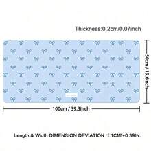 Alas Meja Motif Bunga Polkadot dan Pita Biru Lucu Gaya Korea, Alas Mouse Kulit PU Besar untuk Keyboard Komputer, Alas Mouse Kartun Lucu, Hadiah Dekorasi Rumah, Gaya Y2K Girl - View 8