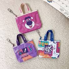 Mesuca Disney 1pc Cartoon Character Printed Mini Tote Bag, Zipper‑Closure Handbag, Portable Daily Carry Pouch, Ideal Casual Storage & Festival Gift For Animation Lovers - Multicolor - View 6