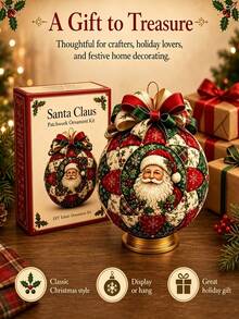1pc DIY Christmas Plush Doll Making Kit With Handmade Character Sewing Craft - Suitable For Home Decor, Holiday Tree Ornaments, Patchwork Dolls, Complete Sewing Kit And Handmade Craft, Halloween And Christmas Decoration - Multiple Styles - View 7
