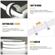 Acosh Neon Lampu Strip LED Neon COB Sentuh Tanpa Langkah yang Dapat Diredupkan 5V 320 LED/M Lampu LED Fleksibel Lampu Tali Neon LED COB dengan Pita Perekat untuk Kamar Tidur Dapur, Pencahayaan DIY Dekorasi Ruangan - MultiWarna - View 6