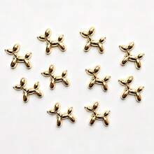 5/10/15pcs Cute Gold Balloon Dog Fridge Magnets, Mini Refrigerator Magnets, Fun Fridge Accessories Kitchen Decor - Gold - View 7