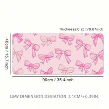 Extra Large Gaming Mouse Pad - Extendable Thickened Desk Mat, Non-Slip Rubber Base, Precision Stitched Edges, Durable, Suitable For Daily Office Use - Bow Pattern - 40 X 90 - View 9