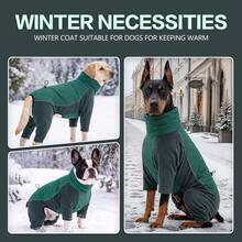 Quilted Dog Coat With Leg Coverage, Warm Winter Dog Jacket, Soft Fleece Pet Clothes, Windproof Dog Jumpsuit For Small Medium Large Dogs - Multicolor - View 9