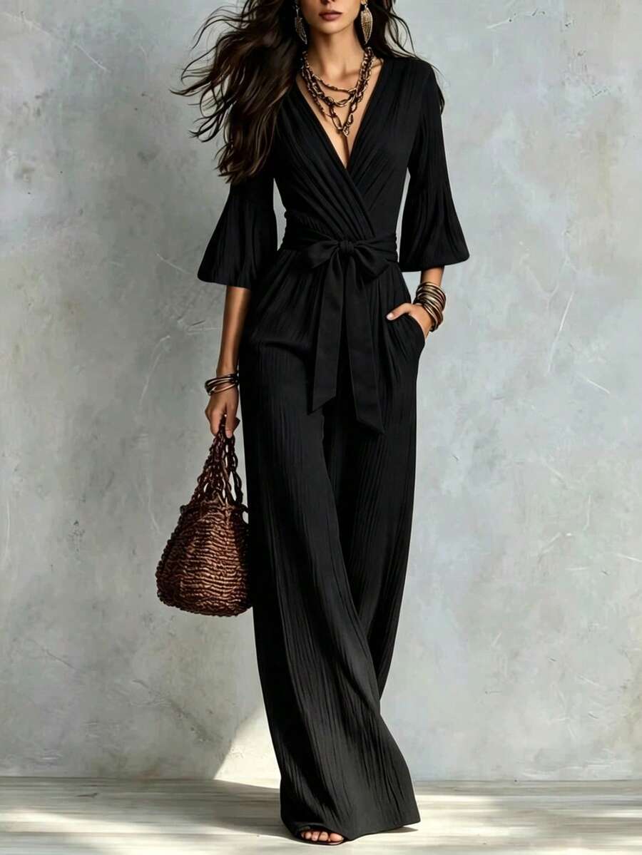 Women Jumpsuits - Black - View 1