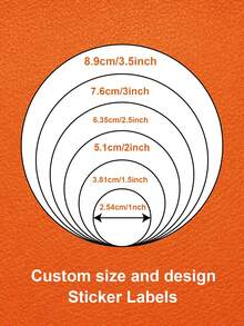 19-299pcs 1-3.5inch Custom Design Circle Logo Stickers - Personalized Printed Waterproof Paper/Plastic Business Branding & Packaging Seals Label, Round Label For Weddings Birthdays, Custom Circle Stickers For Business Logo - White - View 2