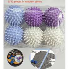 Reusable Laundry Ball Set (4pcs, Random Color) - Remove Lint, Soften Clothes, Prevent Tangling, Reduce Wrinkles, No Electricity Needed. Laundry Accessories, Extra Large Laundry Dryer Balls, Washing Machine Balls, Drying Balls, Dryer Sheets, Clothing - Multicolor - View 14