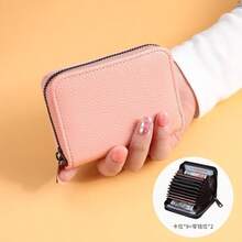 New Women's Card Holder Wallet With Multiple Card Slots, Large Capacity Bank Card Sleeve, Driving License Holder, Zippered Ultra-Thin Coin Purse - Multicolor - View 10