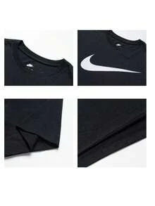 Nike Men's T-Shirt AS M NSW TEE ICON SWOOSH Soft Comfortable Sports Casual Short Sleeve Running Training Top DC5095-010 - Black - View 6