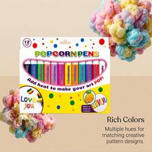 2026 Back To School Popcorn Pen, Colorful DIY Art Toy, 12-Color 3D Drawing Markers, Suitable For Children's Craft Activities - Multicolor - View 4