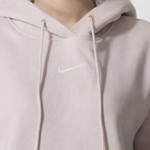 Sweatshirt berkerudung polos Nike, nyaman dan kasual, wanita, warna merah muda terang. - Baby Pink - View 4