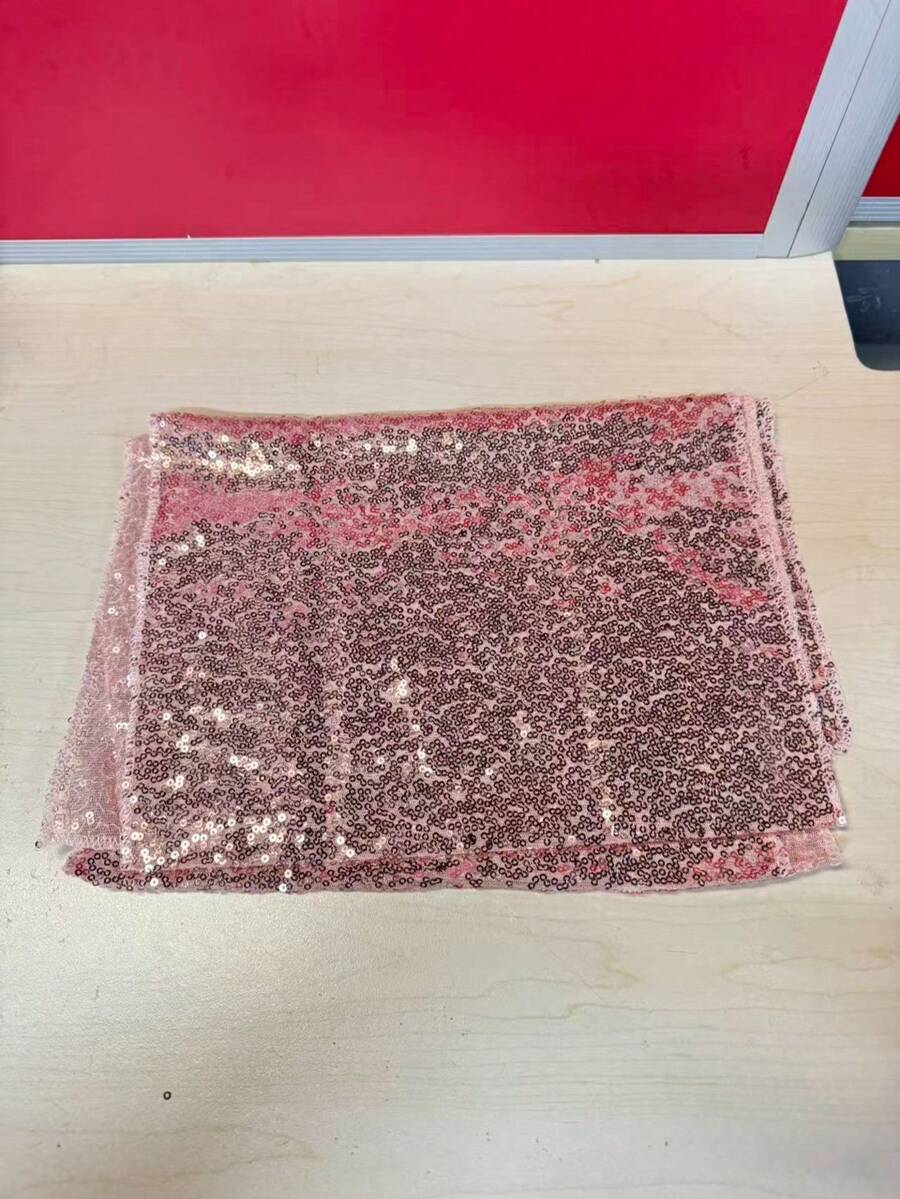 180*30cm Gold/Silver/Pink/Sequin Table Runner, Luxury Rhinestone Vintage Style, Suitable For Christmas, Wedding And Various Banquets, 1pc - 1 YEAR - View 1