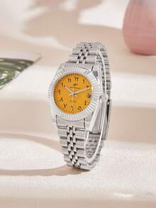 RICECGO 1pc Women's Classic Quartz Watch Suitable For Daily Wear Business Meetings Gift, Includes Box - Silver - View 6