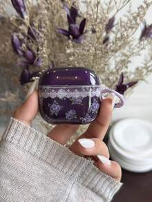 Vintage Lace Purple Rose Pods 4 Protective Case, Compatible With Apple Pro Earbuds Pod 3, Pod Pro 2nd Gen, 3rd Gen, 4th Gen, 5th Gen Wireless Bluetooth Earphone Case - Mauve Purple - View 11