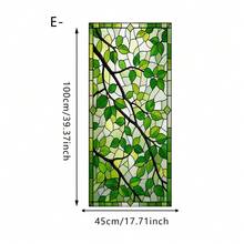 1/5件裝可重複使用綠色植物葉片磨砂窗貼膜，雙面可見PVC靜電吸附玻璃貼紙，適用於臥室、浴室、辦公室、居家裝飾 - 磨砂玻璃貼 - 查看 10