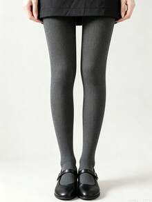 1pc Winter High Waist Wearable Tight Leggings - Dark Grey - View 5
