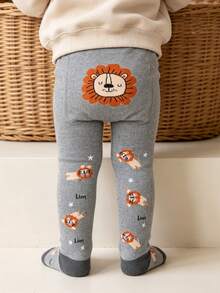 4/2pcs Newborn Cartoon Tights, Car Zebra Lion Pattern, High Elastic Comfortable Baby Spring Autumn All Season Leggings - Multicolor - View 3