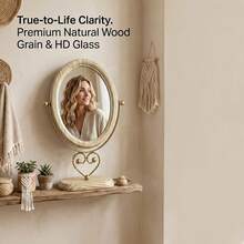 1pc Desktop Standing Mirror, Minimalist Multi-Purpose Desktop Standing Mirror Vanity Mirror, Suitable For Desk Bedroom Living Room - Multicolor - View 5
