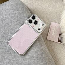 Cute Minimalist Pink Polka Dot Fashion Phone Case Compatible With Iphone 17 Pro, 16 Pro Max, New 15, 17, 14 PM, Minimalist 13, Korean Style 16, Full Coverage Spring - Pink - View 6