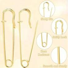 10pcs Heavy Duty Assorted Size Blanket Pins, Stainless Steel Wire Pins, Super Strong And Durable, Suitable For Blankets, Skirts, Crafts, Kilts And More - Multicolor - View 7
