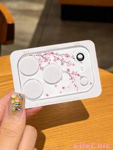 1‑Pack Pink Cherry Blossoms Pattern Tempered Glass Lens Protector, Compatible With 17 Pro/17 Pro Max, 18 Pro/18 Pro Max Full‑Series Models. Full‑Coverage Rear Camera Protection, Scratch‑Resistant And Wear‑Resistant, Easy To Install. - Clear - View 4