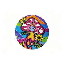 Premium Zinc Alloy Grinder - 50mm UV Printed Colorful Magic Rocket Mushroom Pattern, High-Efficiency Herb Grinder, Vanilla Crusher, Suitable For Daily Use, Exquisite Gift For Men And Women, Christmas Gift Choice, Best Gift Option - View 6