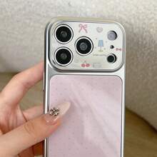 Cute Minimalist Pink Polka Dot Fashion Phone Case Compatible With Iphone 17 Pro, 16 Pro Max, New 15, 17, 14 PM, Minimalist 13, Korean Style 16, Full Coverage Spring - Pink - View 5