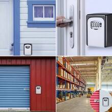 1-Piece Key Lock , Wall-Mounted Key Box, Outdoor Key Storage Cabinet, Combination Lock Box With Aluminum Alloy Cylinder, High-Strength Anti-Shock/Explosion/Lock-Proof Housing, Reprogrammable Code - A - View 10