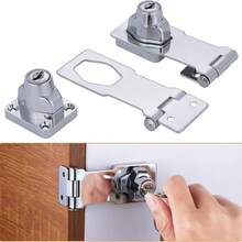 1/2pcs 3-Inch Key Lock Knob Safety Lock, Door Lock Bolt Latch, Suitable For Main Door, Garage Door, Wooden Shed, Box, Wardrobe, Cabinet, Drawer - GG - View 1