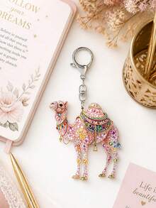 2D Acrylic Camel Keychain, Bag Pendant, Gift Decoration, Party, Ramadan, National Day, Birthday Gift - Multicolor - View 6