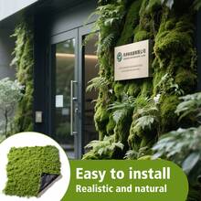 Huamanyuancraft 100cm * 100cm 人造苔蘚地毯 水景仿生草坪 仿真苔蘚微景佈置 草坪盆栽植物鋪面苔蘚墊 苔蘚裝飾 仿真苔蘚 - 深綠色1m*1m/39.37inch*39.37inch - 查看 5