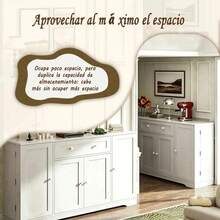 Ts Credenza Bufetera Cajones Organizador Almacenamiento - Blanco - Ver 5
