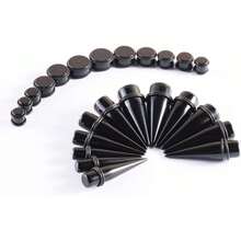 36pcs Titanium Steel Ear Tunnels/Plugs Set, Unisex Punk Taper Stretching Piercing Jewelry Accessories, Fashion Body Piercing Gift Suitable For Any Occasion - 36-piece Pointed Cone Ear Expander Set - View 16