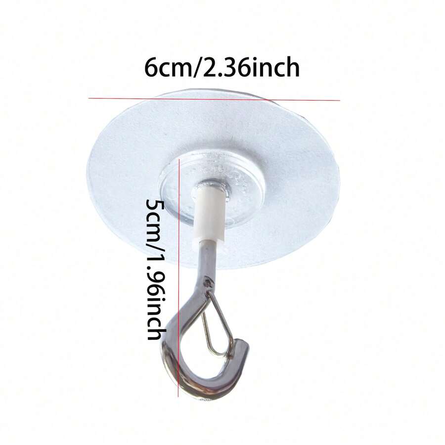 1pc Self-Adhesive Ceiling Hook, Heavy Duty Windproof Screw Hook, Suitable For Outdoor Garden Flower Pot Hanging Rack - Multicolor - View 1