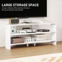 2026 NEW : Corner TV Stand, Modern TV Unit 47 Inch Television White - White - View 5