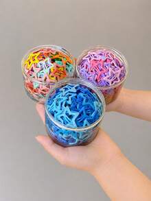 Colorful Metal Star Snap Hair Clips, 50pcs/100pcs Non-Slip Street Style Hair Accessories, Suitable For Women And Girls, Daily Wear And Party Occasions - Multicolor - View 4